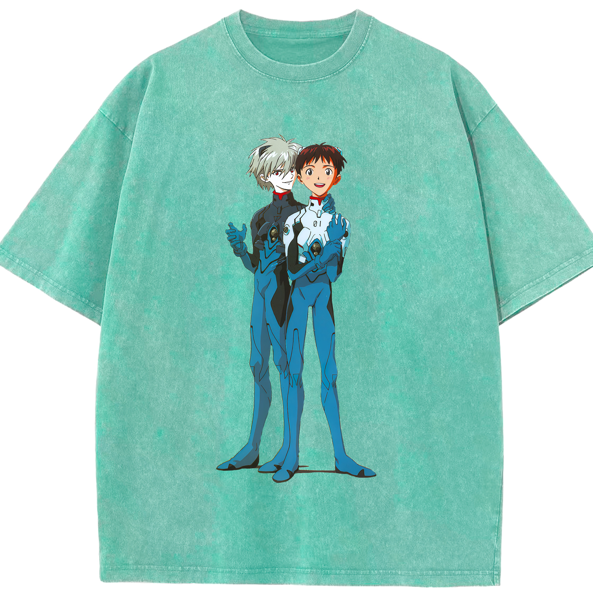 （画像用） EVA 新世紀エヴァンゲリオン 綿100% ヴィンテージ風 半袖Tシャツ（フロントプリント）